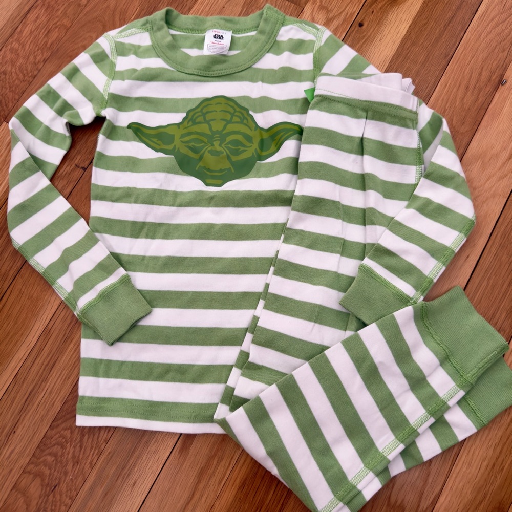 Hanna Andersson 110/5 STAR WARS Yoda Long Johns Pajamas Unisex